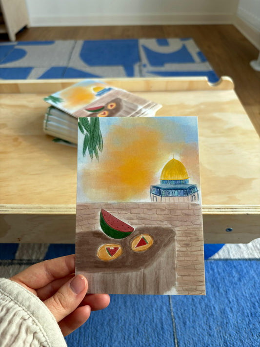 Postkarte "AL AQSA - WASSERMELONE"