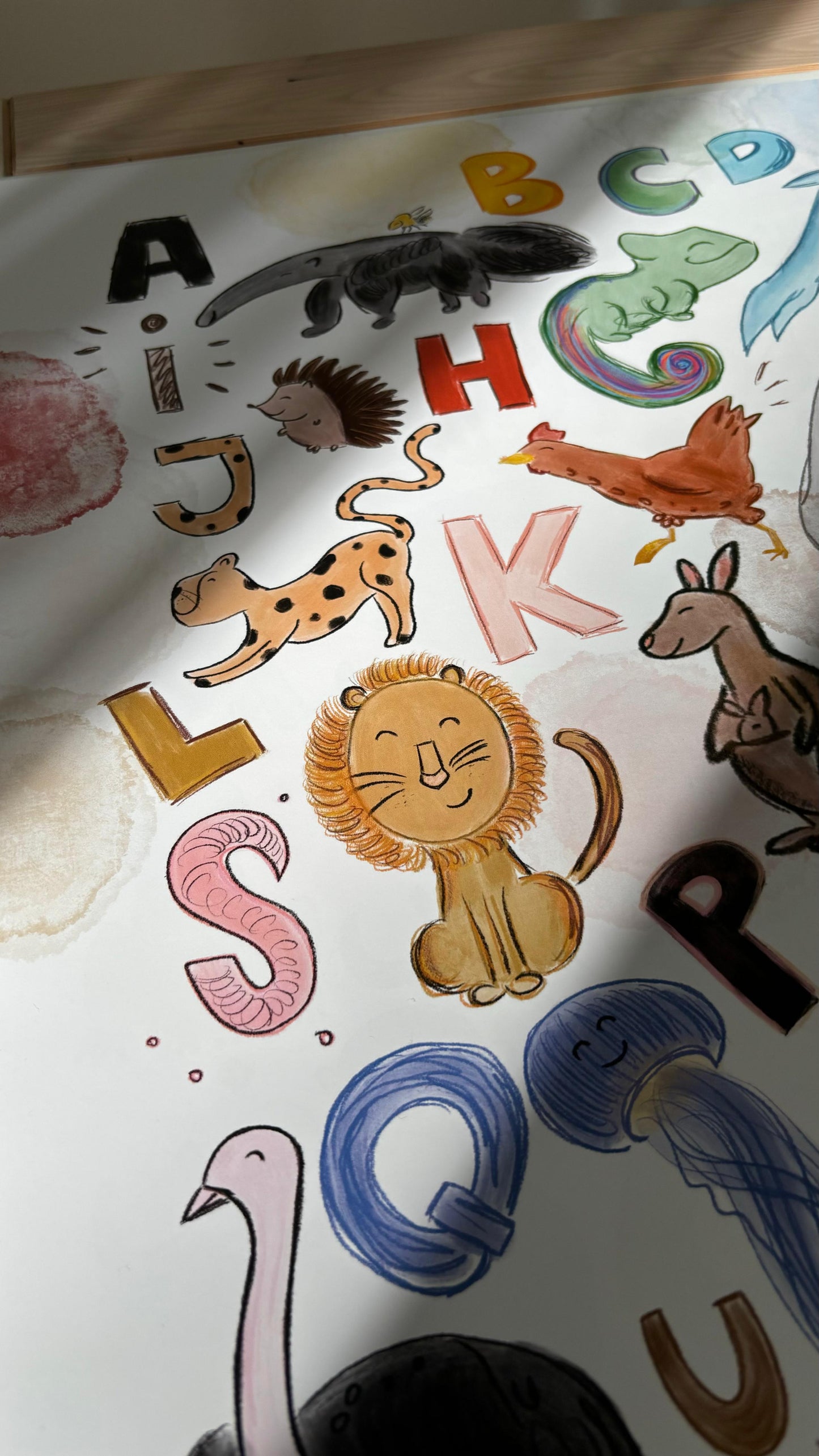 Kinderposter Deutsches Alphabet mit Tieren